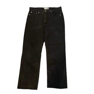 KAIA x ZARA Coated Jeans Waxed Effect Fabric